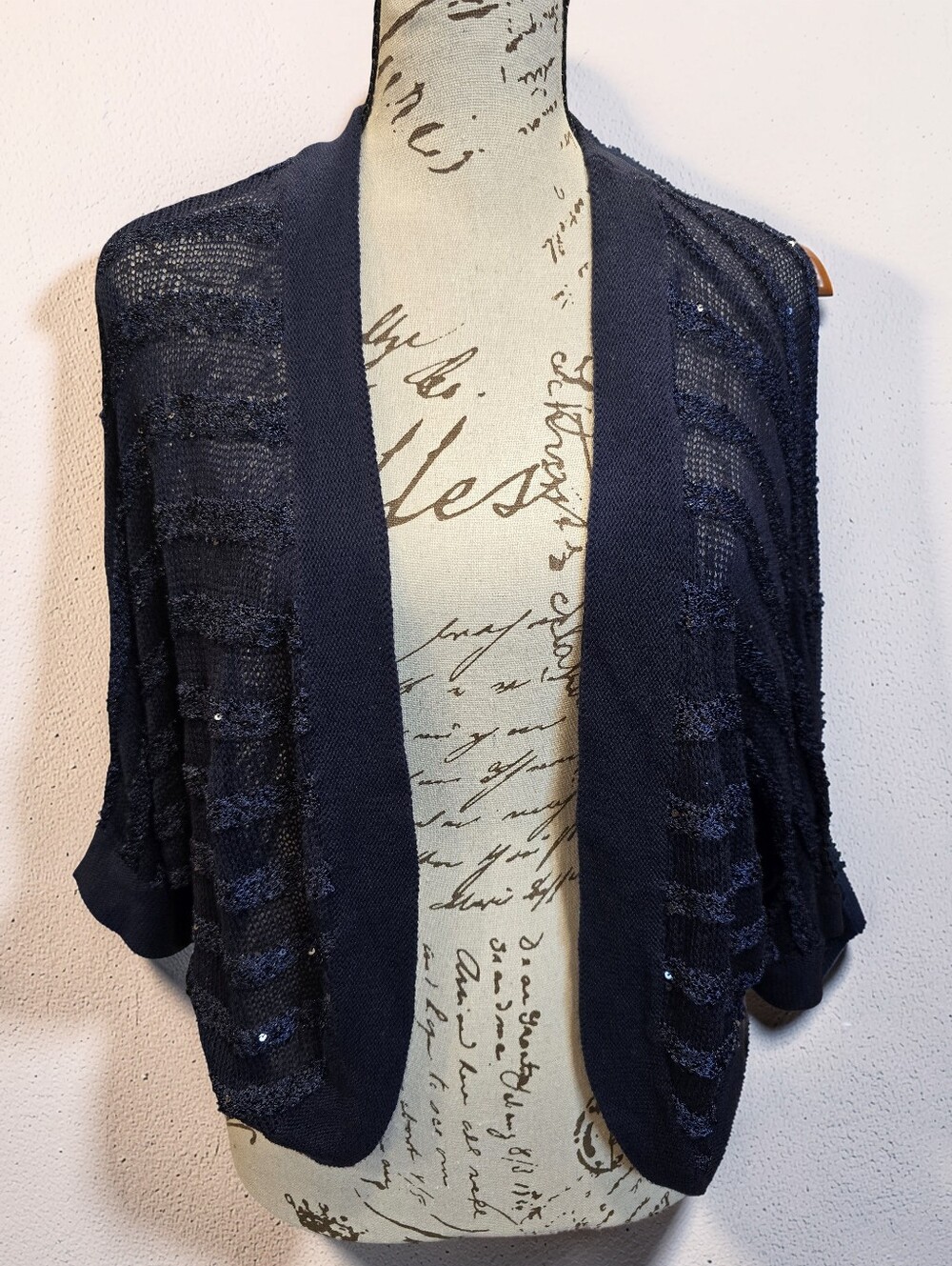 NWT INC International Concepts Sequin Knit Shrug Cardigan XL